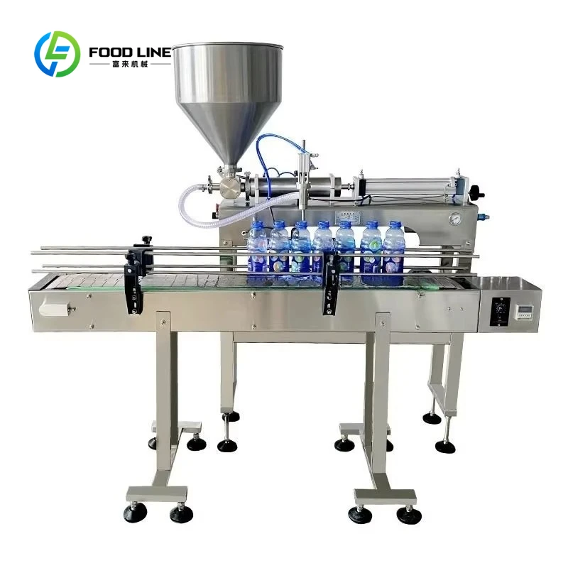 Customized Single/Double Nozzles Automatic Liquid Filling Machine Conveyor Yogurt Spice Bottle Milk Can Liquid Filling Machines