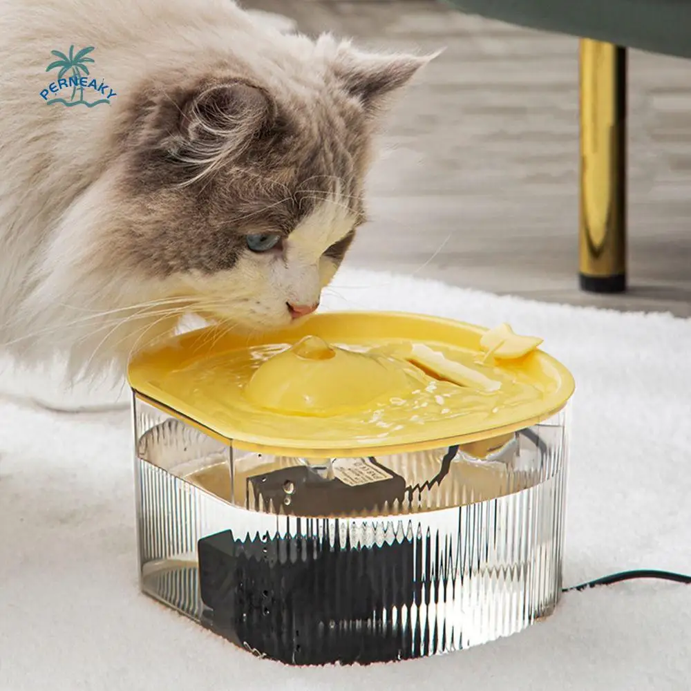 

USB Automatic Cat Water Fountain Electric Plastic Kitten Drinking Fountain Mute 1.2L Pet Water Dispenser For Cat Dogs