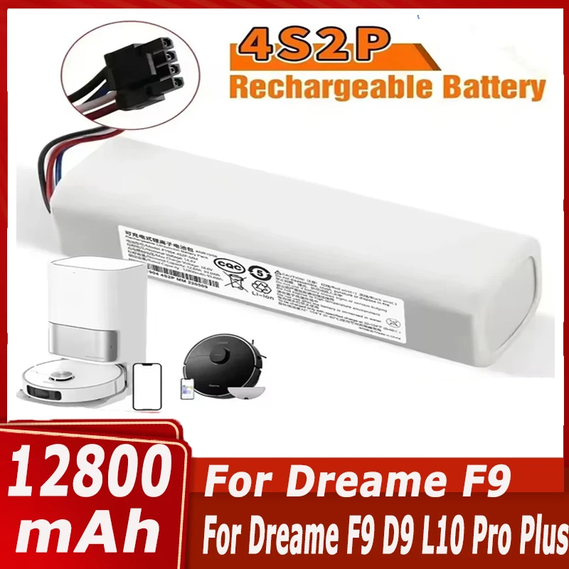 

14.8V 6500mAh Battery for Xiaomi Mijia X10+PLUS B101CN OMNI 1S and Dreame F9 D9 L10 Pro Plus S10 S20 X10 Sweeping Mopping Robot
