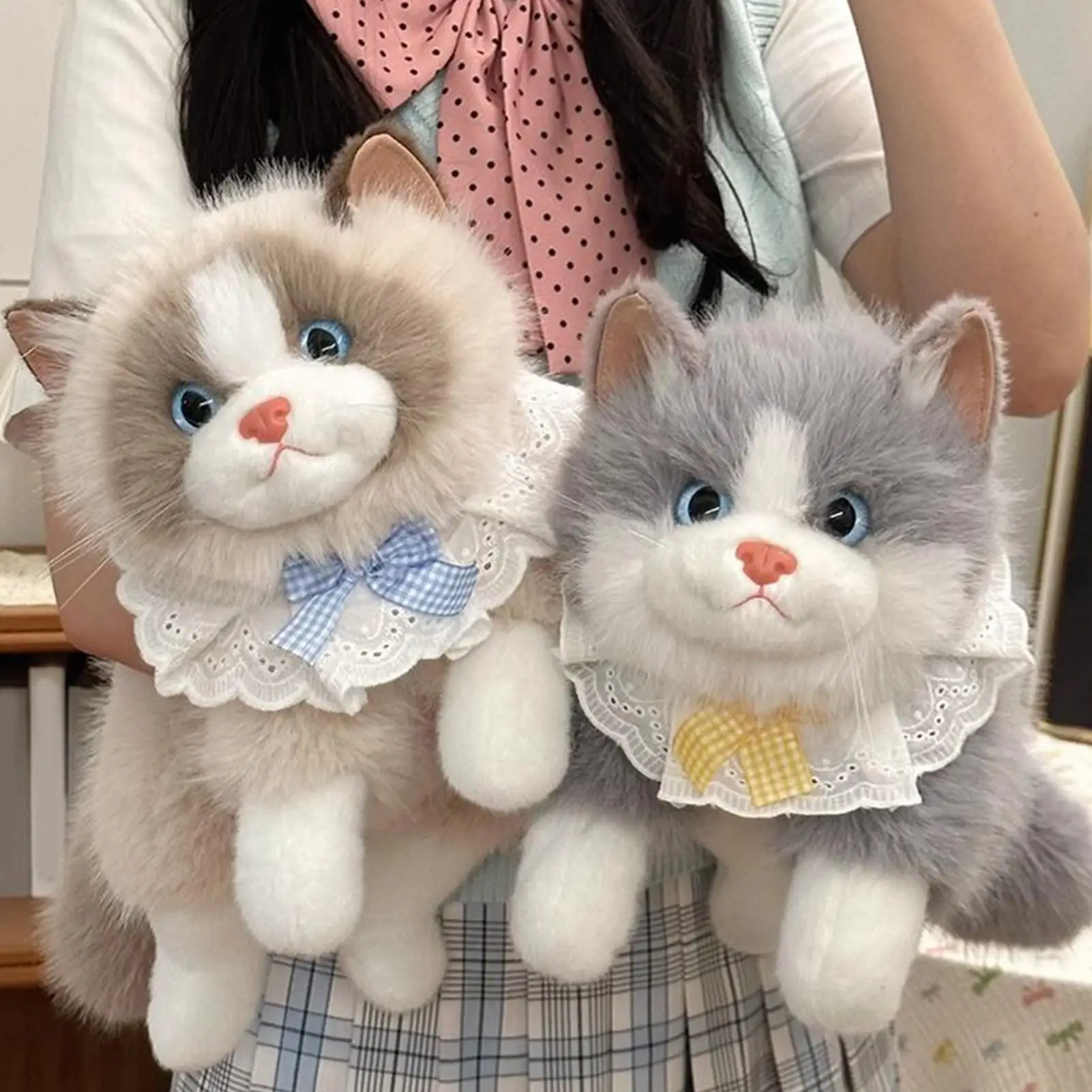 

Имитация новой склонной куклы-кошки, мягкая плюшевая игрушка, мультяшная аниме, милая подушка, подушка для детей, подарок на день рождения, забавные куклы, подарки