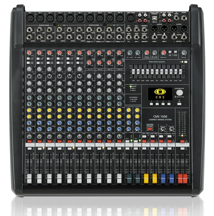 CMS1000-3 CMS1000 Sound Audio Mixer with DSP effectors 10 channel compact mixing