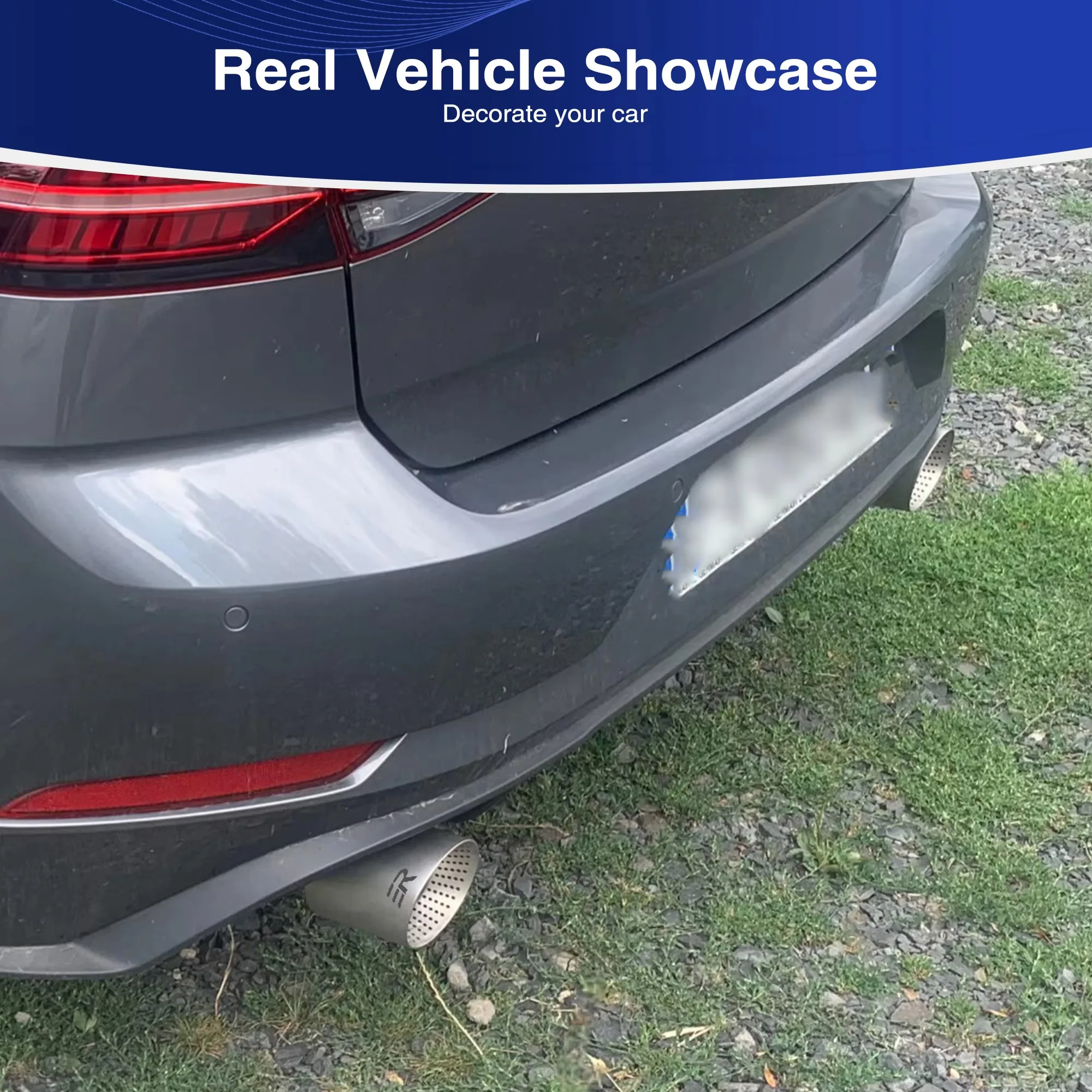 1piece Exhaust Tip 304 Matte Stainless Steel Car Muffler tailpipe For Universal Car Decoration nozzles muffler pipe