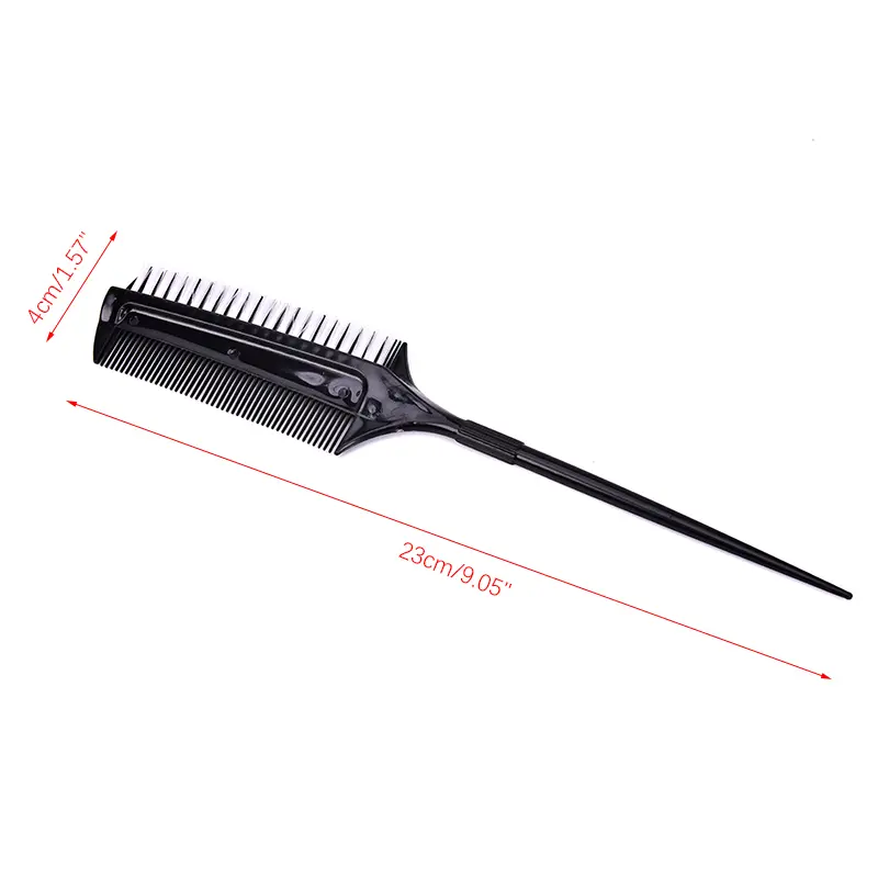 Professional Hairdressing Double Side Dye Comb with Nylon Hair Drying Brush Tinting Combs Hair Color Brush Hair Styling Tools - 6