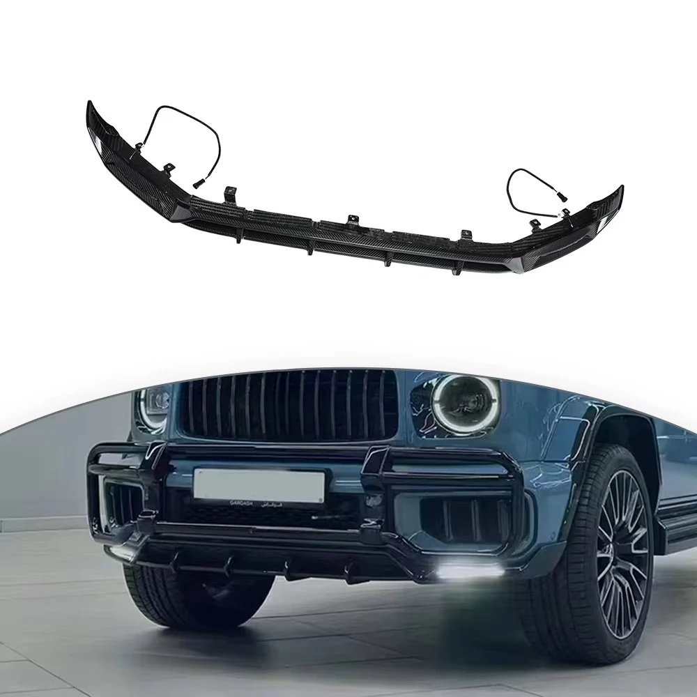 

2025 G Class W465 G63 Front Lip TOP Style Front Diffuser Bumper Lip Anterior Lip Dry Carbon Exterior Auto Parts