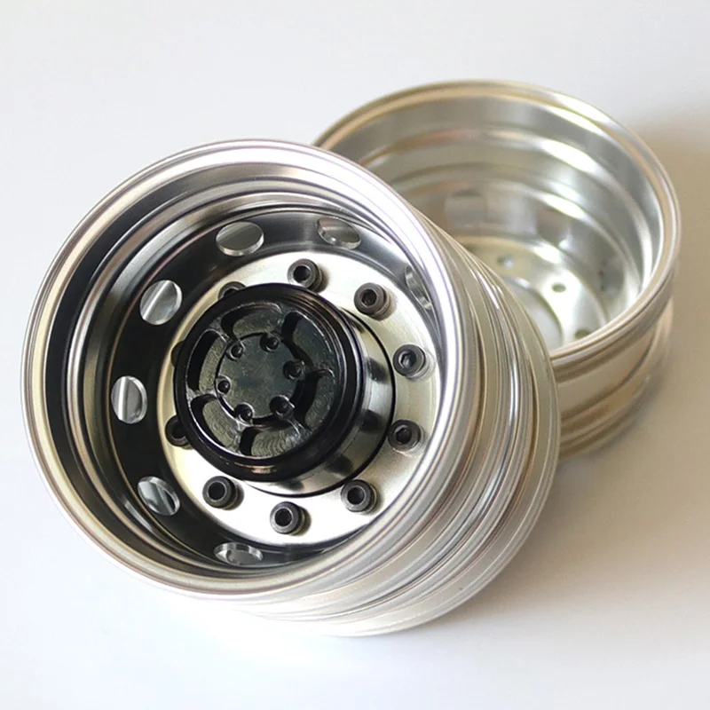 Mozzo ruota posteriore stretto con simulazione in metallo scala 1:14 2 pezzi per camion Tamiya RC SCANIA 770S R620 VOLVO BENZ Arocs MAN TGX Car