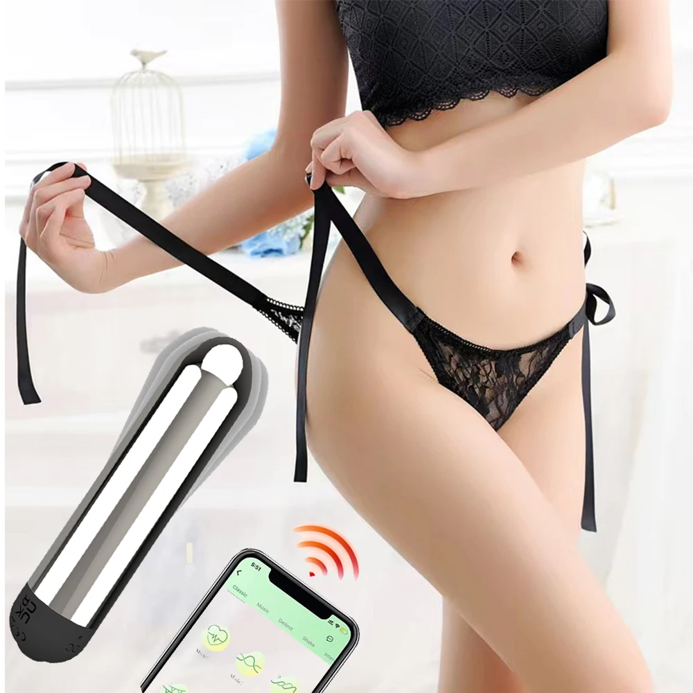 App Control Bullet Vibrator with Adjustable Size Wearable Panties 10 Vibrating Clitoral Stimulator Sex Toys for Women Couples