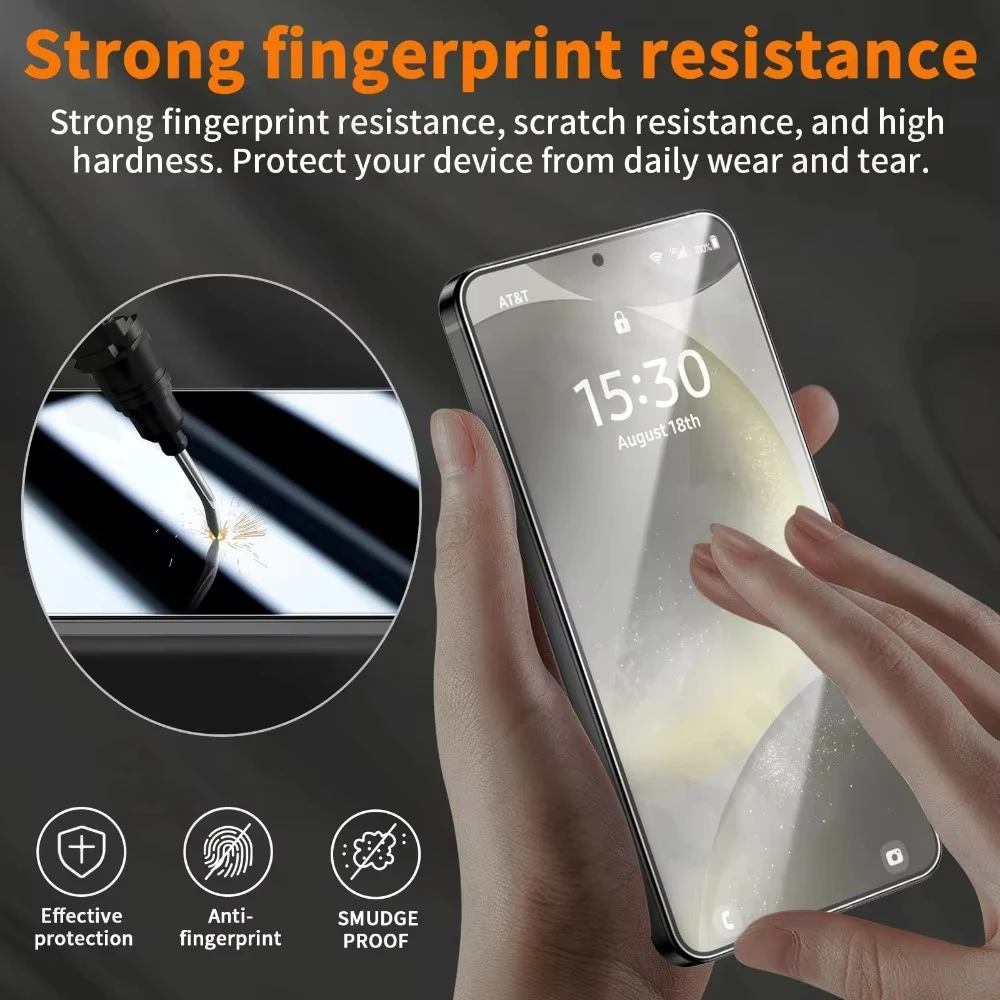 

1-5pcs For Samsung S26 S25 Ultra S26 S25 S24 S23 S22 Plus A55 A54 Glass Screen Protector Dust Elimination Bubble Free HD Clear
