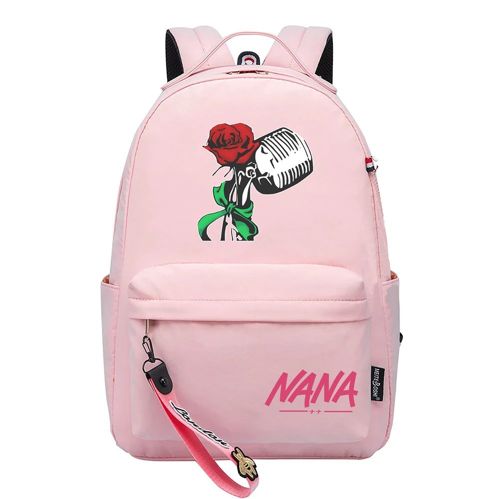 

Anime Rose NANA School Bags Girls Pink Bookbag Women Travel Backpack Small Laptop Bagpack Cartoon Shoulder Bags Casual Daypack