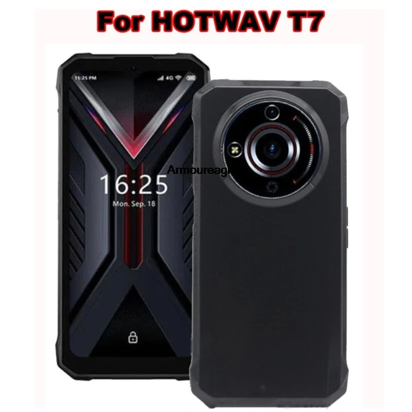 Shockproof Thin Black Glossy TPU Case For Hotwav T7 6.52