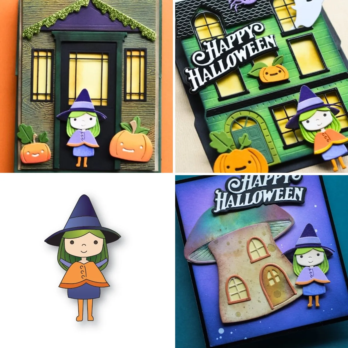 2024 Happy Halloween Metal Lovable Witch Craft Die Cut Dies for DIY Scrapbooking Photo Album Embossing Decorative Paper Cards