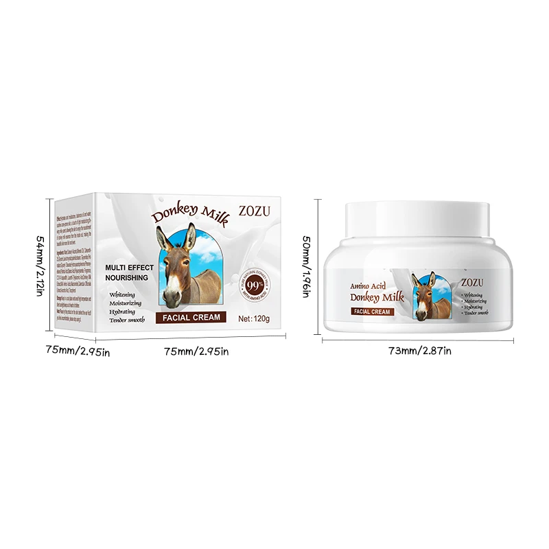 ZOZU Donkey Milk Face Cream Nourish Oil Control Facial Cream Moisturizing Brightening Beauty Face Care Cream Dropshipping