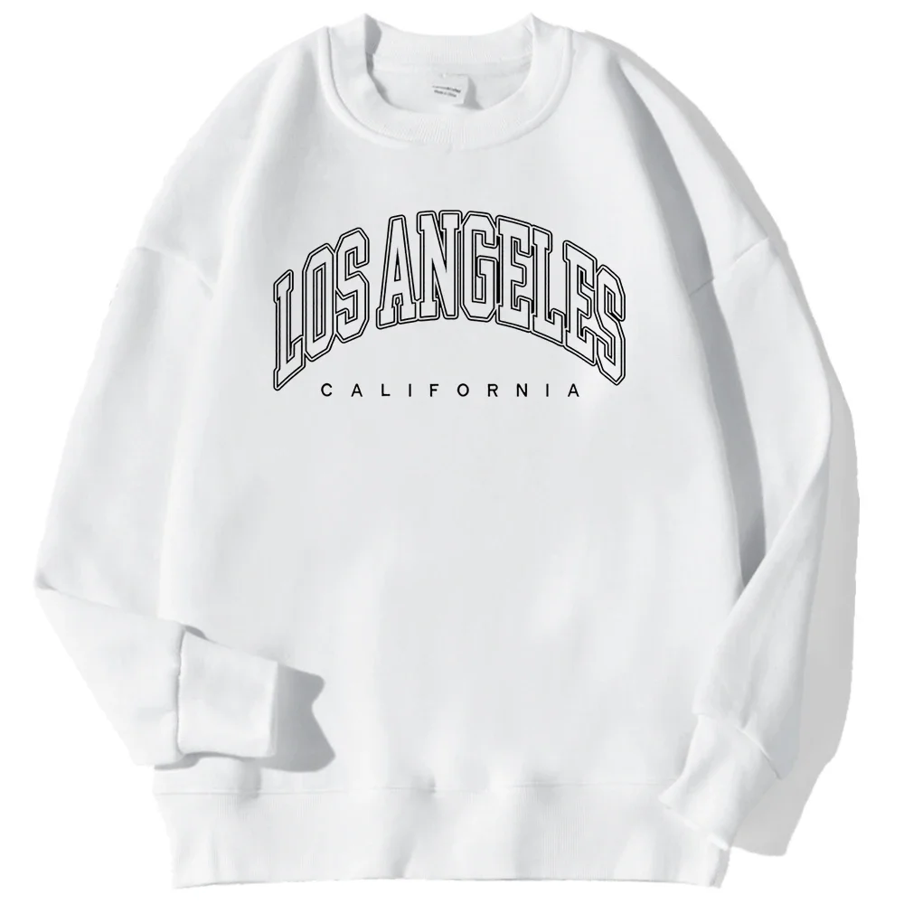 Los Angeles California Letter Printed Men\'s and Women\'s Pullover Fashion Wool High Quality Warm Sweatshirt Autumn Casual Wear