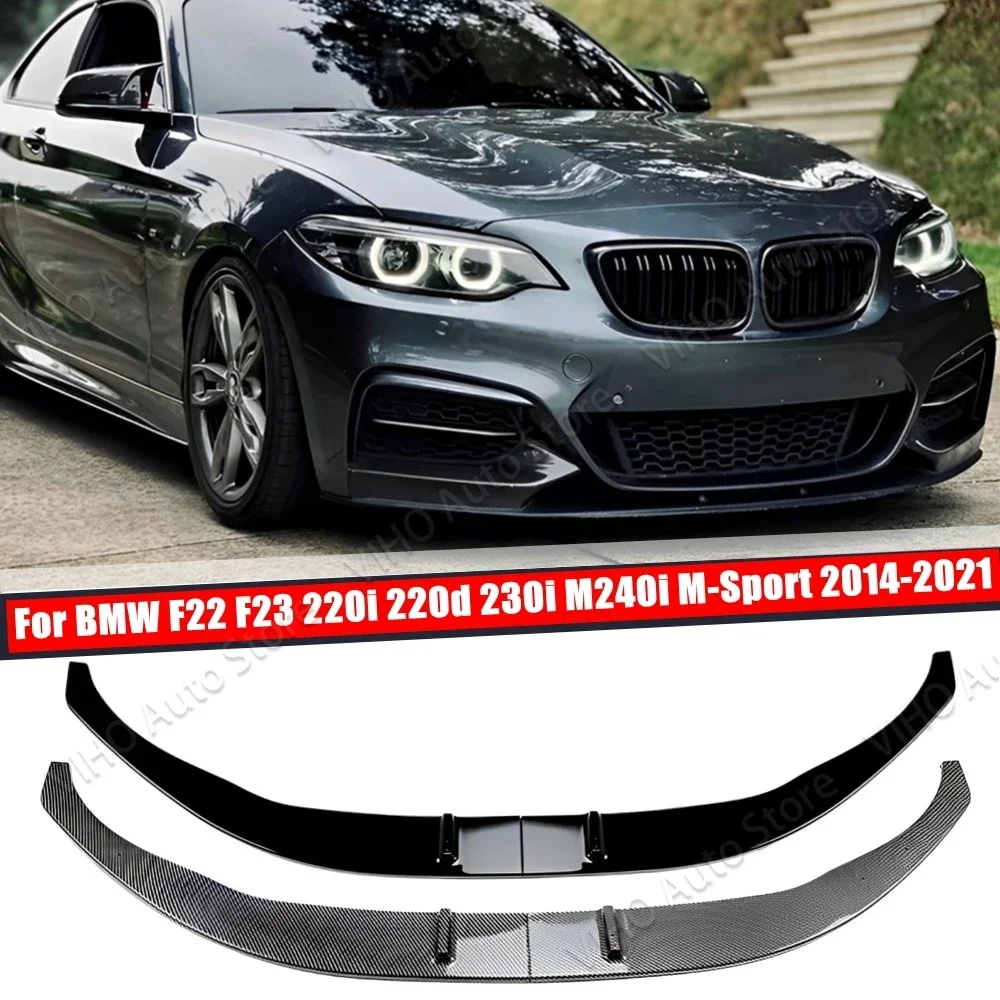 

Передний бампер, разветвитель, диффузор для BMW 2 серии F22/F23 M235i M240i M-Sport 2014-2021, автомобильный спойлер, крышка, дефлектор, губы