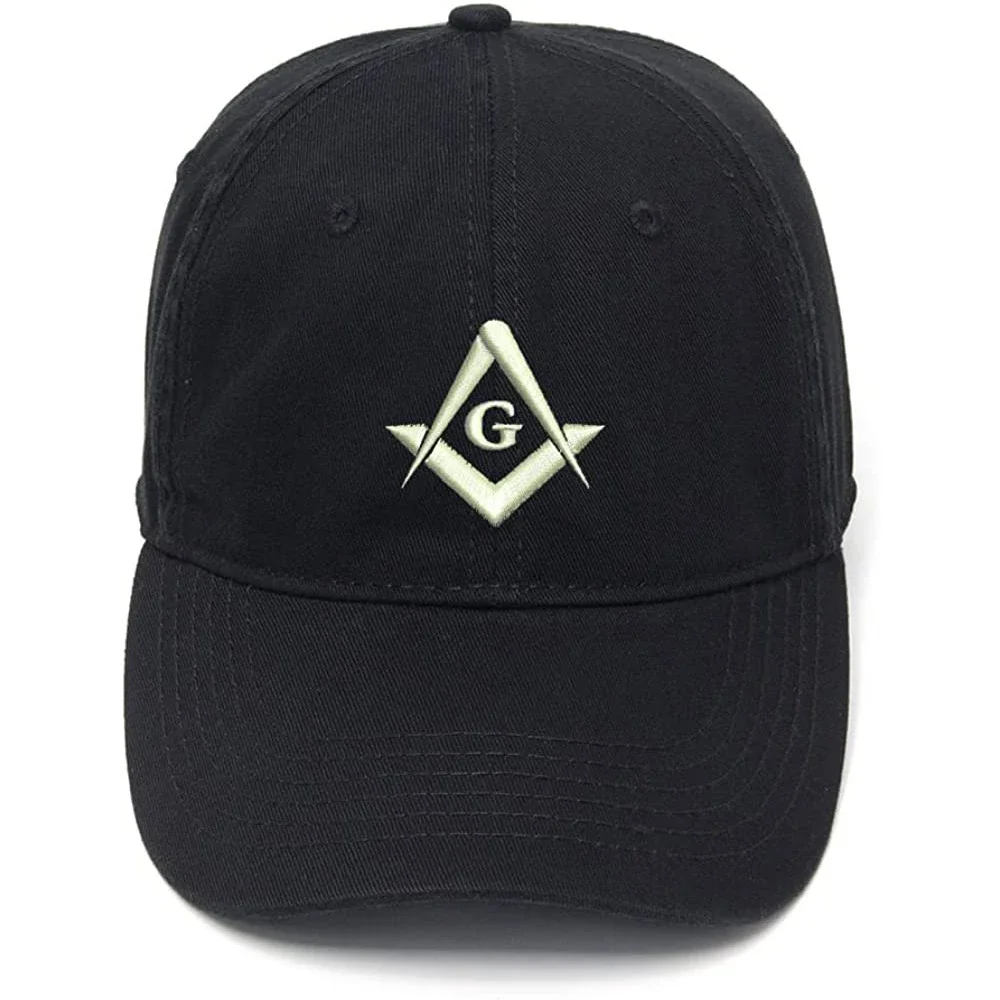 

Lyprerazy Men's Baseball Cap Masonic Embroidery Hat Cotton Embroidered Casual Baseball Caps