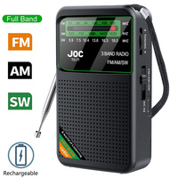 Portable Mini FM AM SW Full Band Radio HD Display Screen Pocket Radios Receiver Portable Walkman Speaker Accessories for Elder