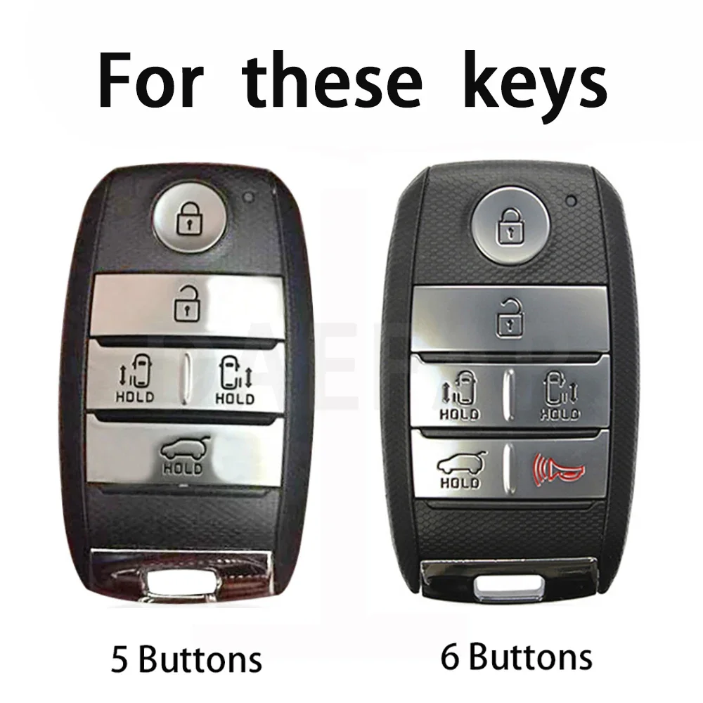 5 6 Buttons Shell Fob Key Case Protection Skin for KIA Sedona Grand Carnival Sorento Remote Control TPU Car Key Cover Holder