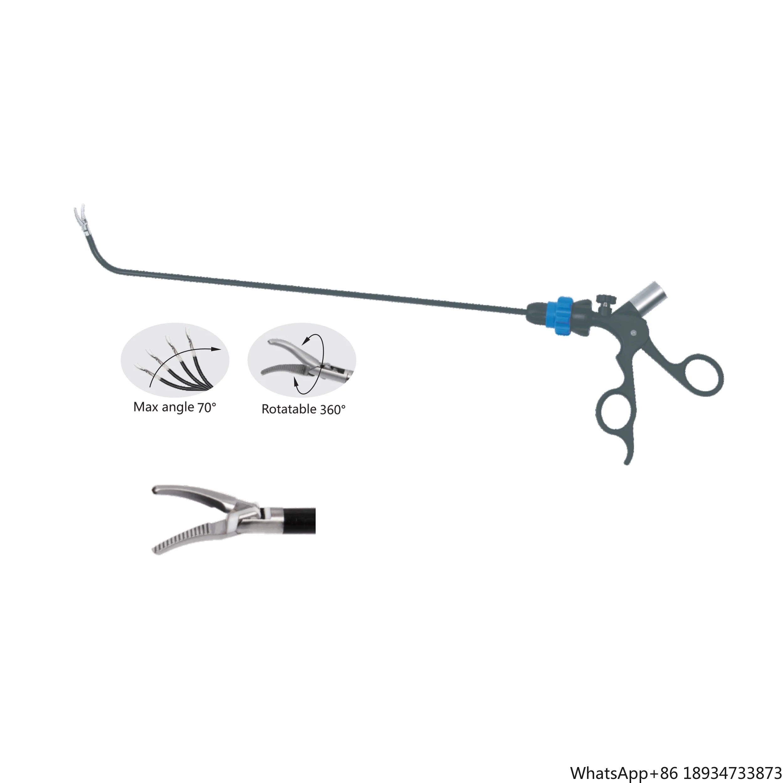 Articulating Bipolar Electric Coagulation Forceps Single Port 360 Degree Rotatable Steel Laparoscopic Surgical Instruments