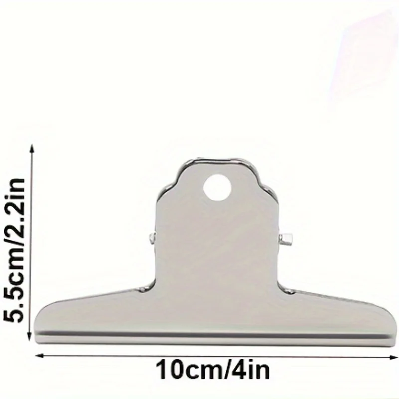 2Pcs 100mm Binder Spring Clips Stainless Steel Moutain Shaped Securing Clip Office Supplies Multifunctional Index Clamp