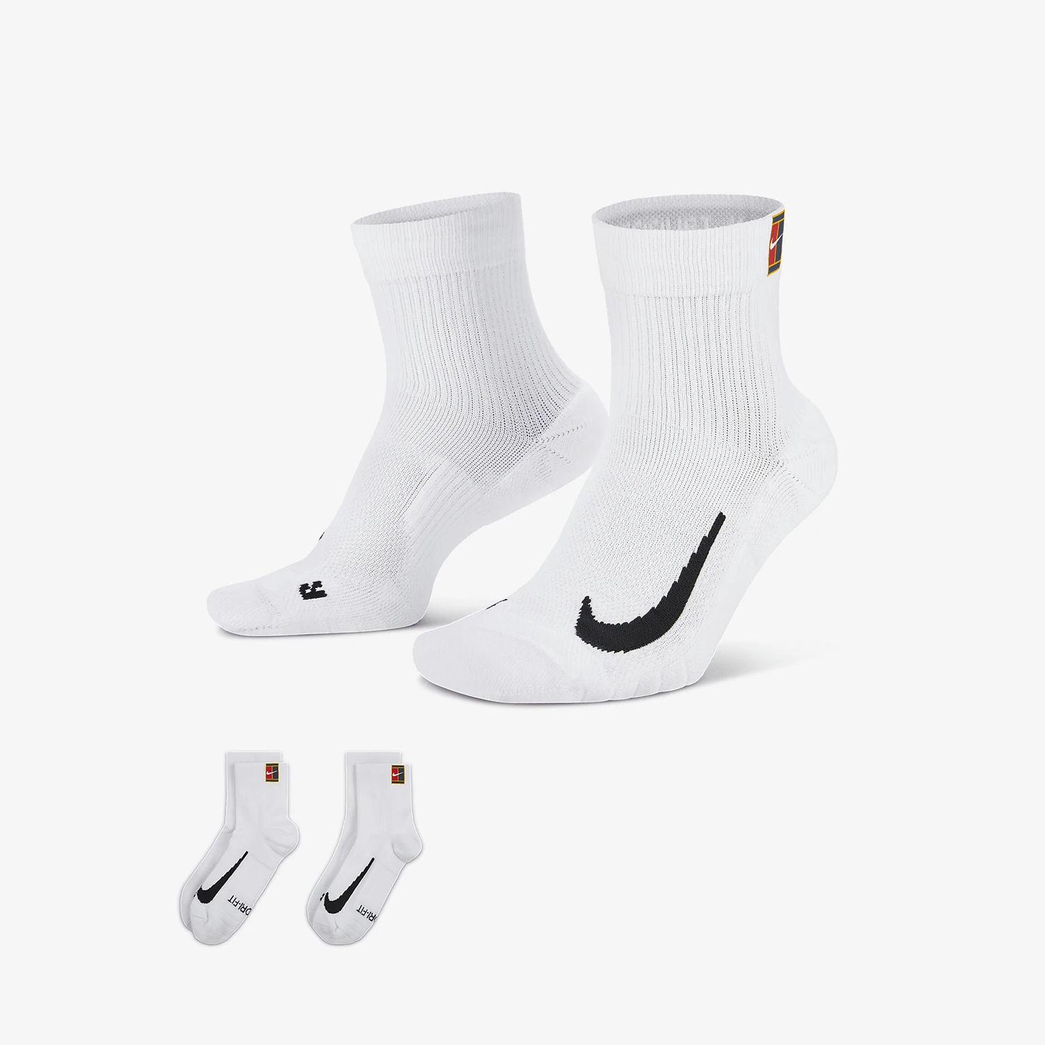 جوارب تنس رياضية أصلية للجنسين من نايكي مكونة من قطعتين CU1309-100 #1