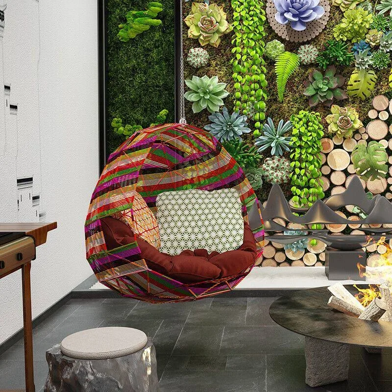 Pinrong Muye Basket Swing Outdoor Chair, Household Bird's Nest Basket Balcony  escritorio wood veneer