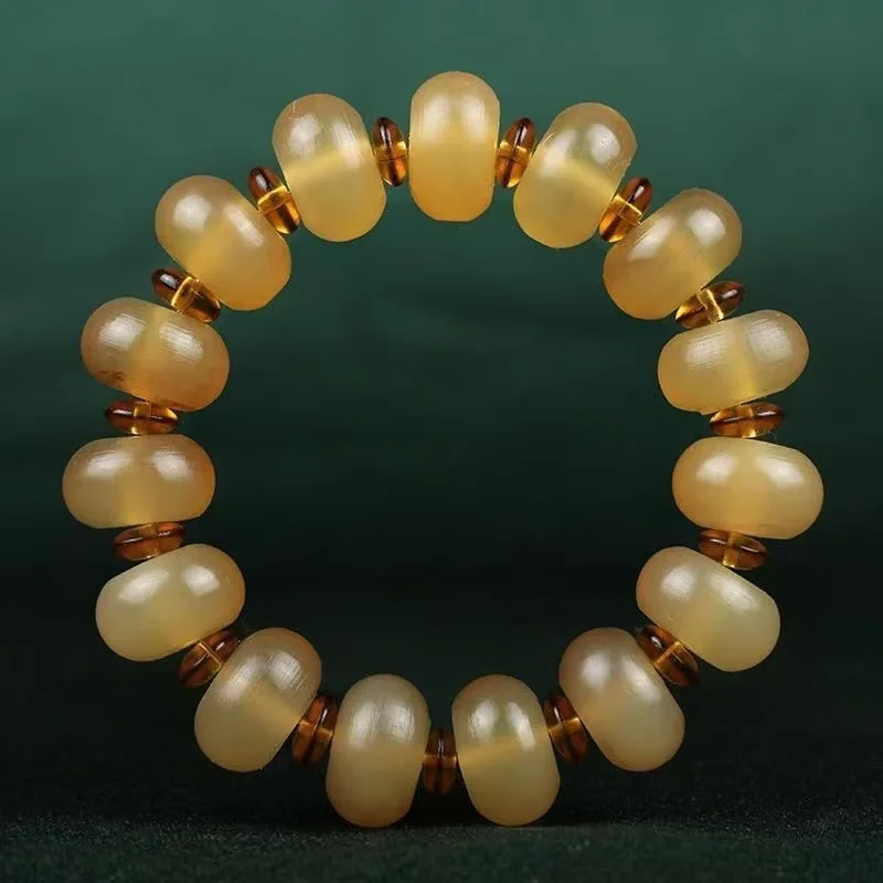 Sheep horn abacus beads apple-shaped beads decorative beads, prayer beads ethnic-style jewelry for men to wear and play with