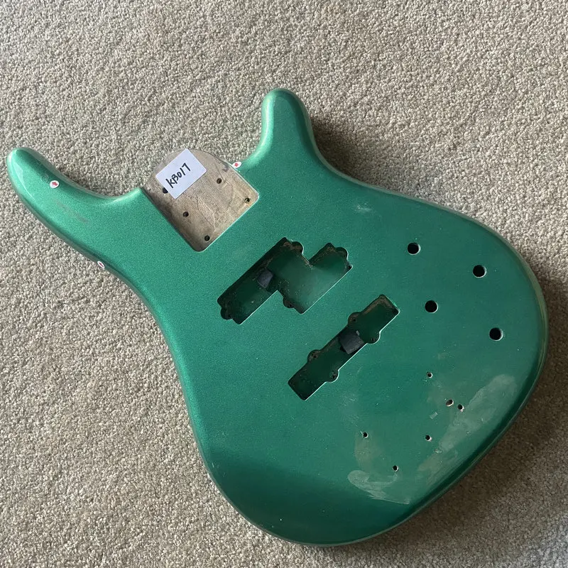 KB017 Metallic Green Color Active Pickups 5 or 6 String Electric Bass Semi Finishing PJB Bass Body Right Hand for DIY Replace