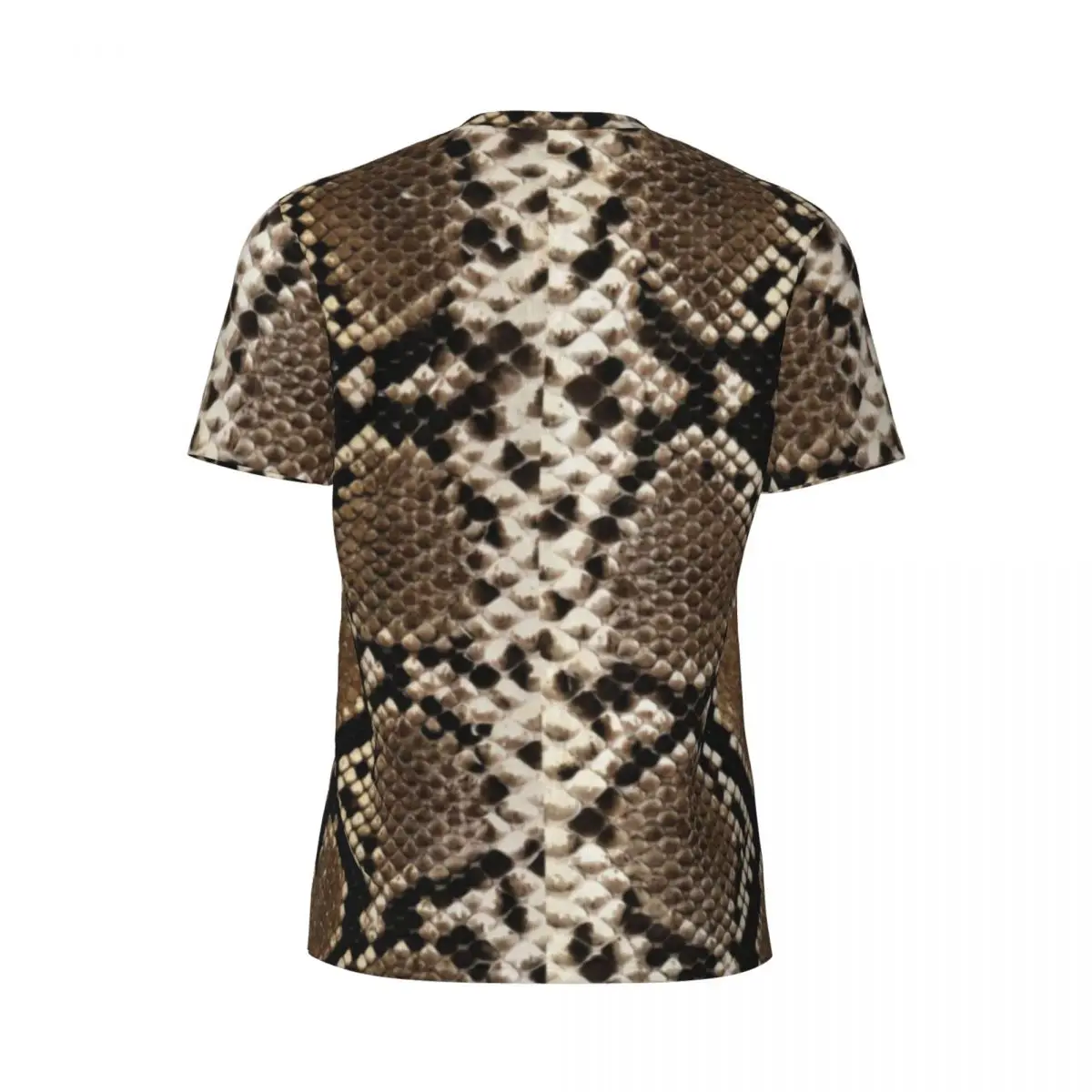 Black Snakeskin Gym T Shirt Summer Snake Scale Print Y2K Basic T-Shirts Popular Tee Shirt For Man Custom Clothing Plus Size