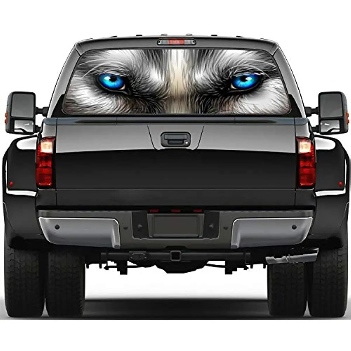 

Oasisdream Wolf Eyes Rear Window Decals for Trucks Suvs Universal Size 65"X22" High-Definition Print Truck Window Decals