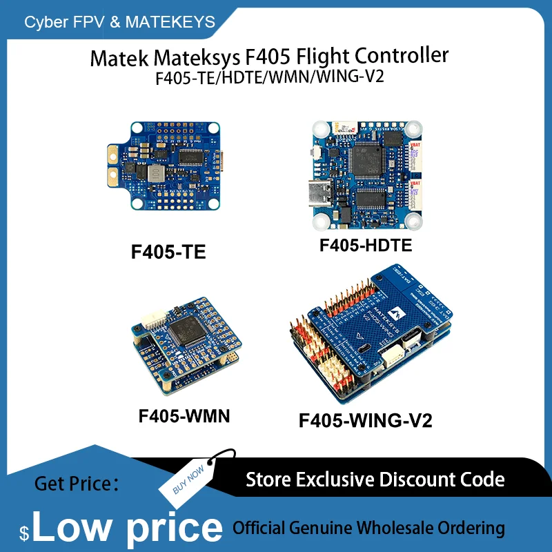 

Matek Mateksys Flight Controller F405-TE F405-HDTE F405-WMN F405-WING-V2