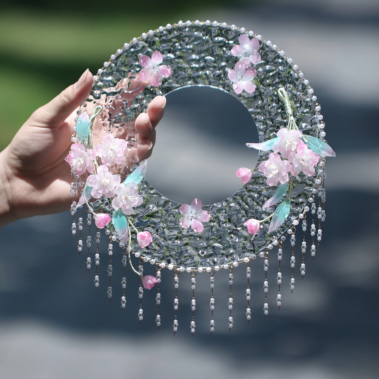 Antique Curtain Hat Hanfu New Chinese Hat Hair Crown Acrylic Heat Shrinkable Begonia Hair Accessories