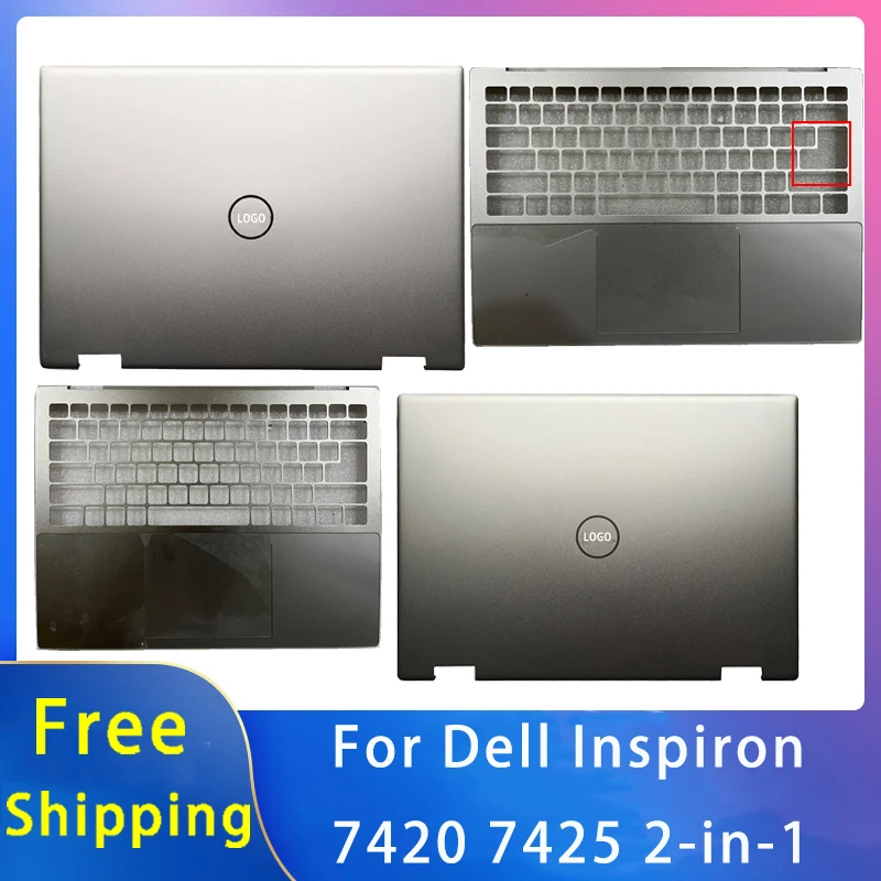 

Новинка, чехол для ноутбука Dell Inspiron 7420 7425 2 в 1, аксессуары для замены, задняя крышка ЖК-дисплея серебристо-серого цвета, A-чехол 06XT2D 0RC2V