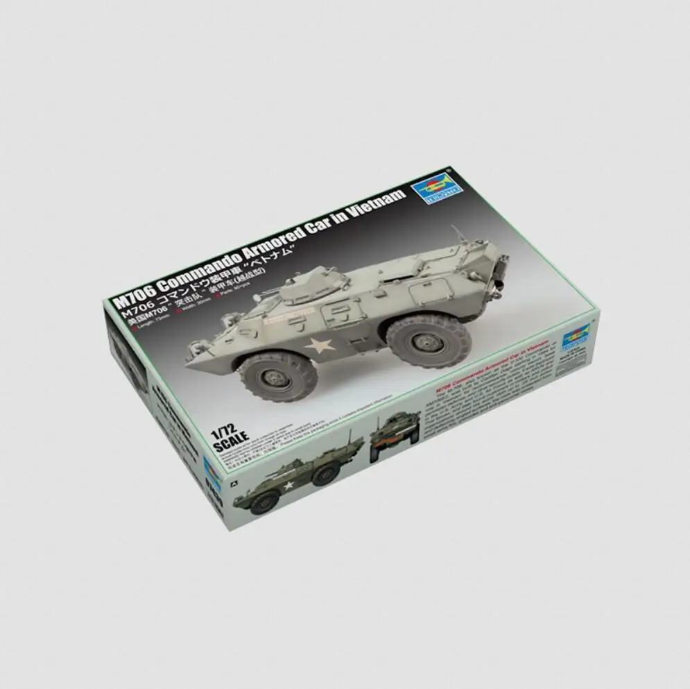 Trumpeter 07439 1/72 M706 Commando Armored Car in Vietnam Model Kit