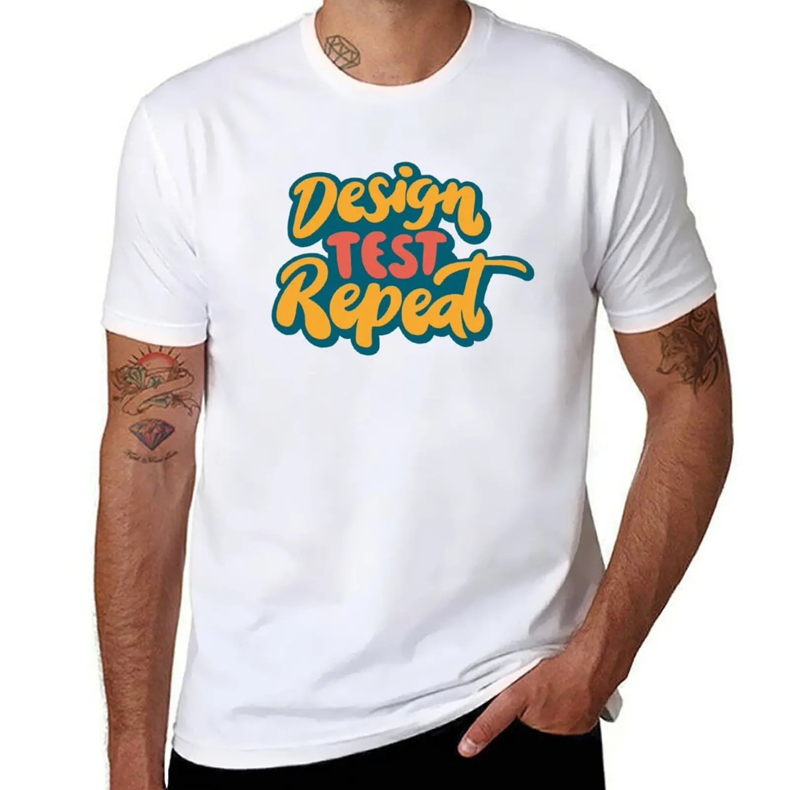 

Design Test Repeat Funny ux designer Gifts T-Shirt mens graphic t shirts man t shirts for men casual T-Shirt