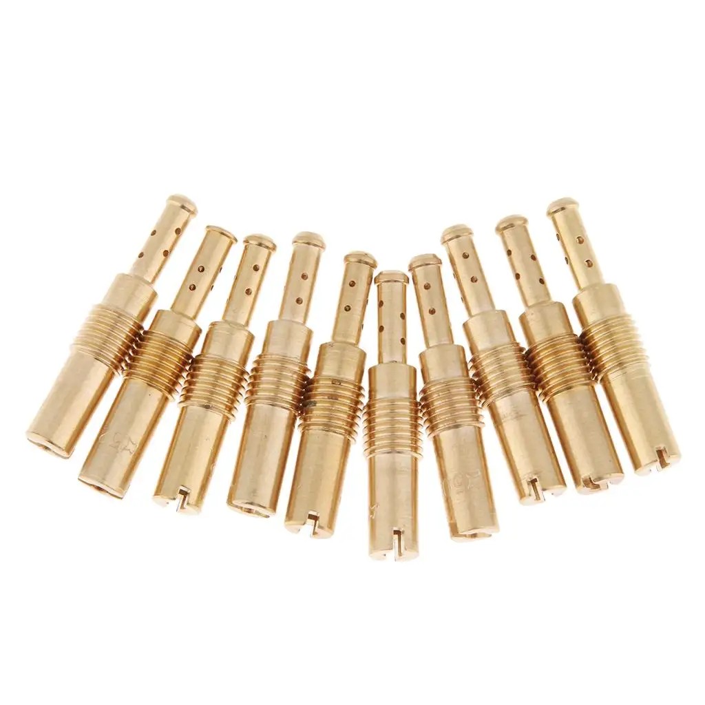 10 Pieces Carb Idle Slow Jet Golden for PWK 38 40 42 45 48 50 52 55 58 60