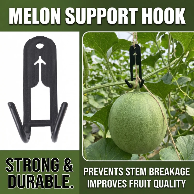 10 Clips de Plástico para Soporte de Melón, para Cantalupo, Melón Dulce, Ganchos de Soporte para Plantas de Jardín, para Redes de Enredadera, Previenen la Caída de Frutas