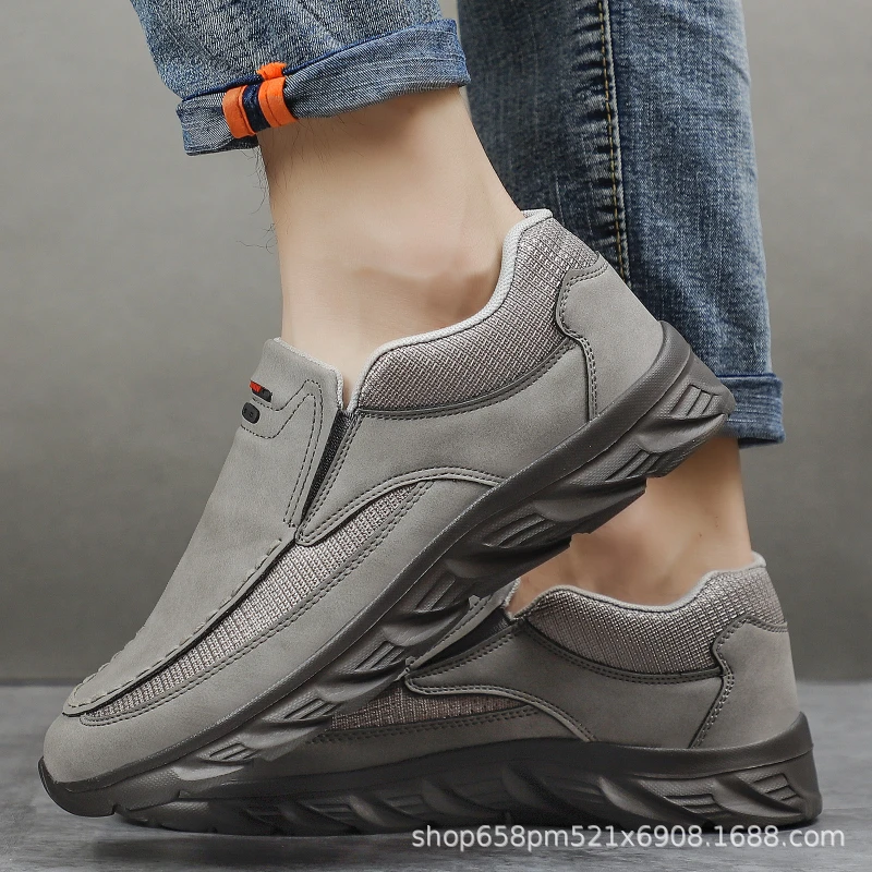 

Men Leather Casual Shoes Breathable Loafers Men Sneakers 2025 New Male Comfortable Leather Flat Footwear Sneakers Men Shoes