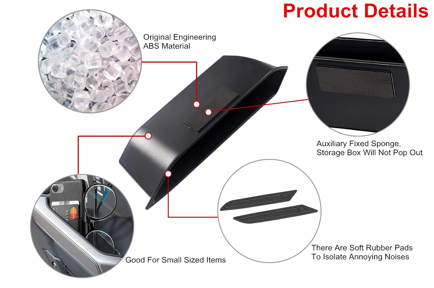 4 قطعة مقبض الباب الخلفي الأمامي للسيارة صندوق تخزين درج منظم لفورد برونكو 4 أبواب 2021-2025 تستيفها ملحقات داخلية