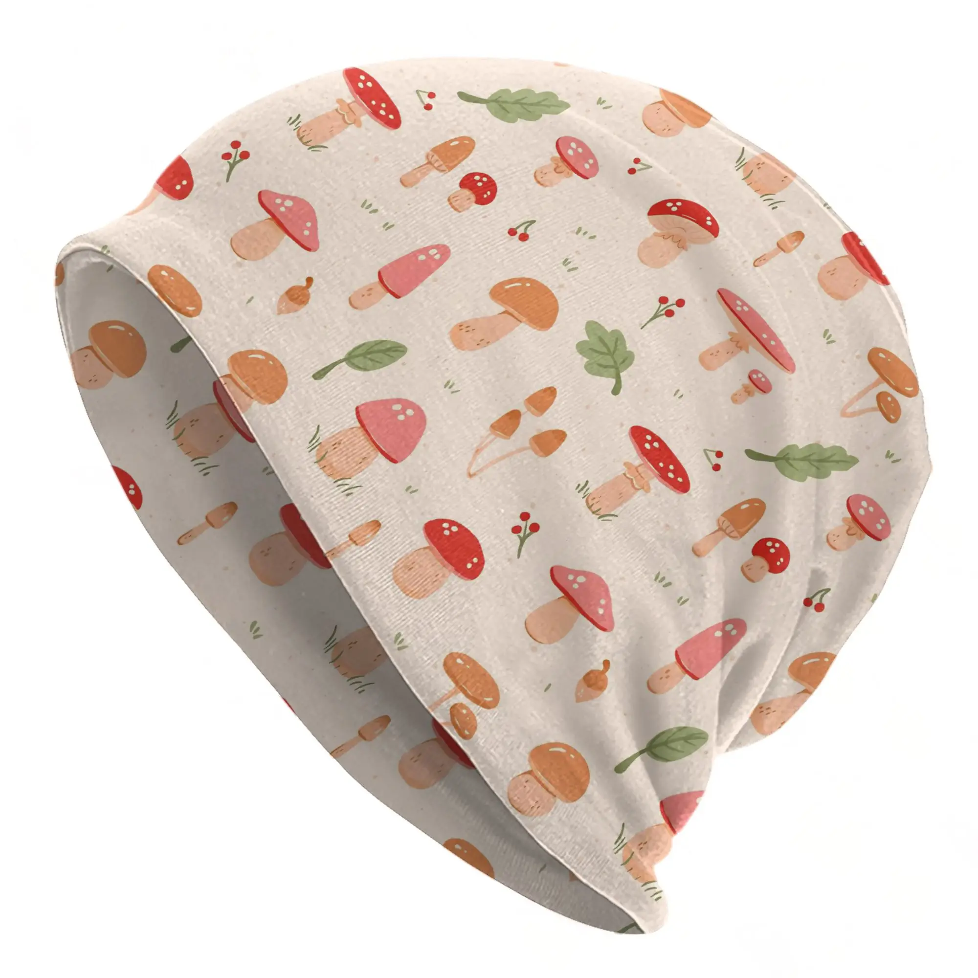 

Модные мультяшные шапки-грибы Kawaii: стильные унисекс-шапки-бини для улицы, летние теплые шапки-бини двойного назначения