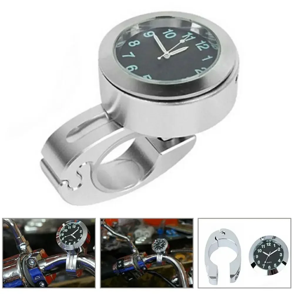 

Motorcycle Handlebar Clock Stainless Steel Refit Nights Vision Waterproof Shockproof Buckle Watch For Motobike Bicycle