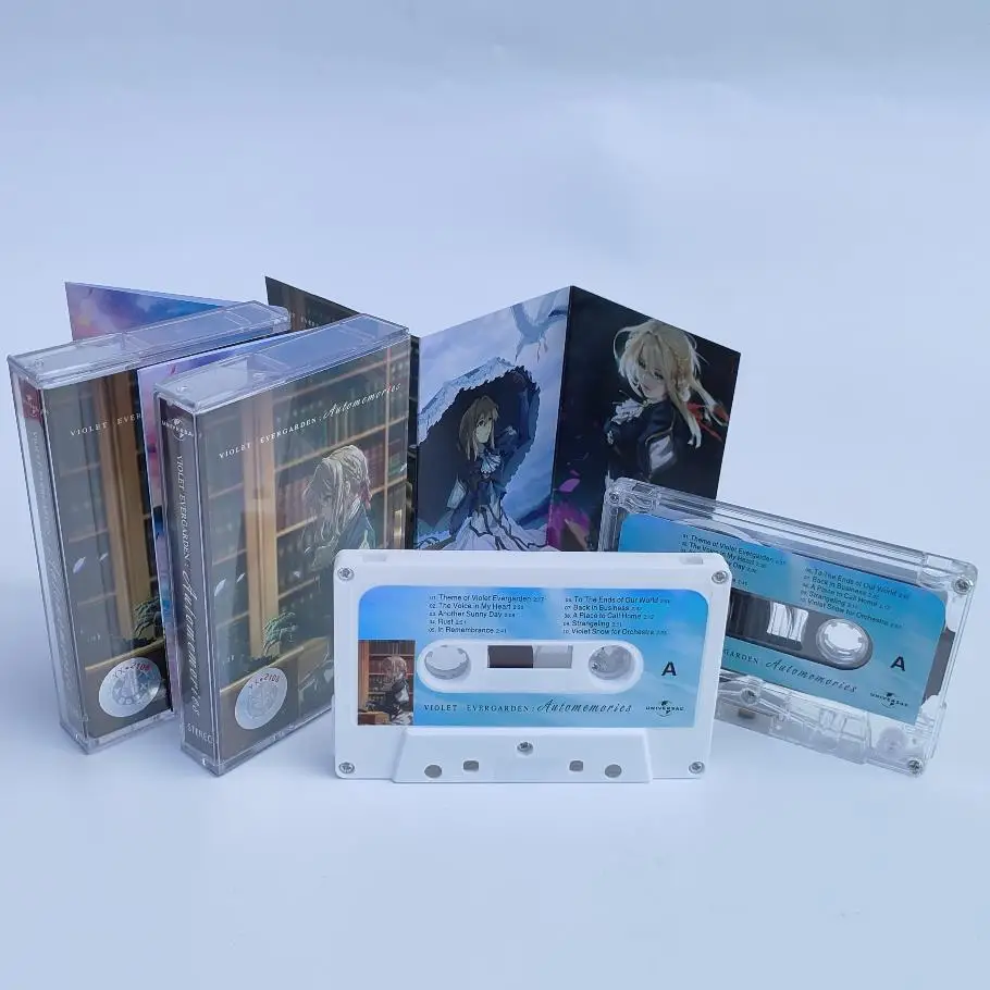 New Violet Evergarden Music Tape Gilbert Bougainvillea Cosplay Anime Soundtracks Box Cassettes Car Walkman Tape Party Music Gift