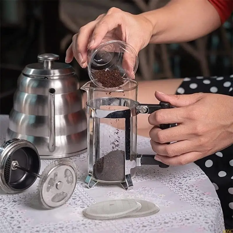 A0NC 9 Пакет из нержавеющей стали 1000 мл французской прессы фильтр кофейный фильтр из нержавеющей стали кофе -пресс фильтр