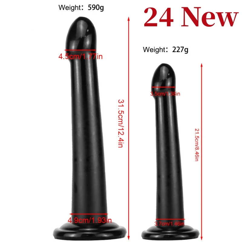 Black Extra Long Anal Plug Suction Cup Simulation Dildo Male and Female Masturbators Vaginal Stimulation Adult Products Sex Shop