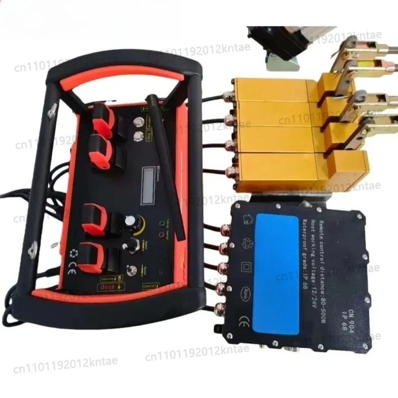 Wireless Radio Crane Remote Control Hydraulic Control Kit with 4 Joysticks, DC 12V/24V, 16kg
