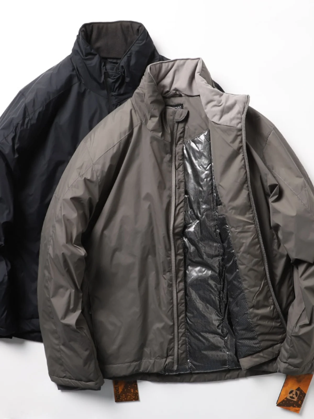 Heat Reflective Inner Lightweight Cotton Jacket Men's Casual Outdoor Warm Waterproof Cotton Coat Trendy Zipper Closure Standa...