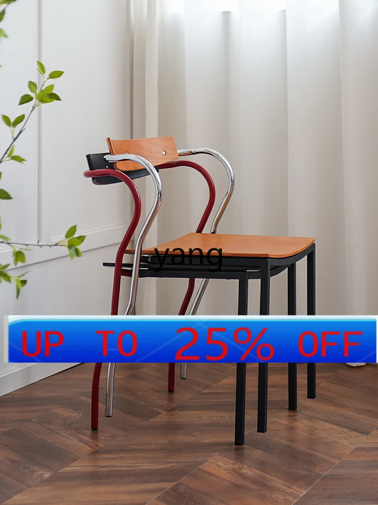 

LH Mid-Ancient Dining Chair Solid Wood Chair Modern Simple Home Backrest Negotiation Stool