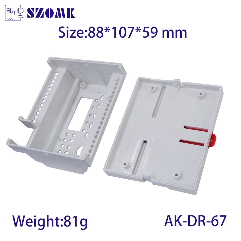 Electrical equipment szomk din rail plastic enclosure ABS material, electrical fire monitoring housing/instrument housing