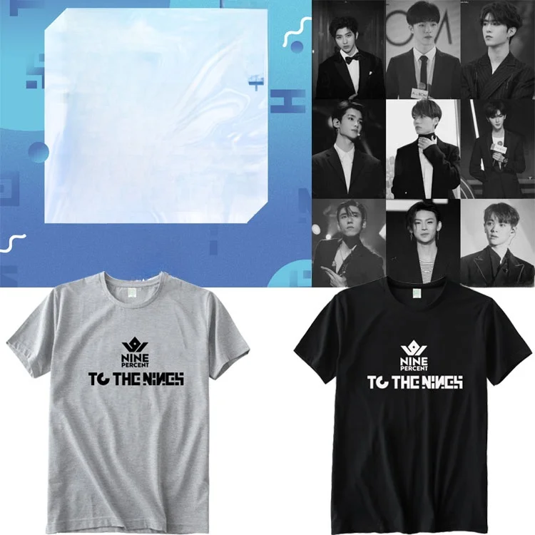 Nine Percent Album to the Nines Short Sleeve T-Shirt Student Support Clothes Cotton Street Style round Neck Printed Loose Fit