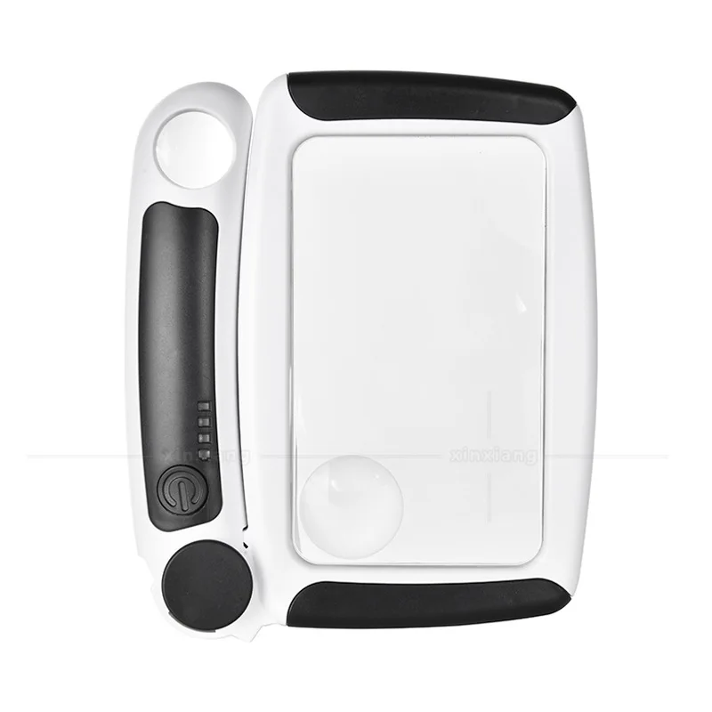 Handheld Rechargeable Magnifier Folding Magnifying Glass with Three Levels of Brightness and 20 Led Lights, 5X and 20X Loupe