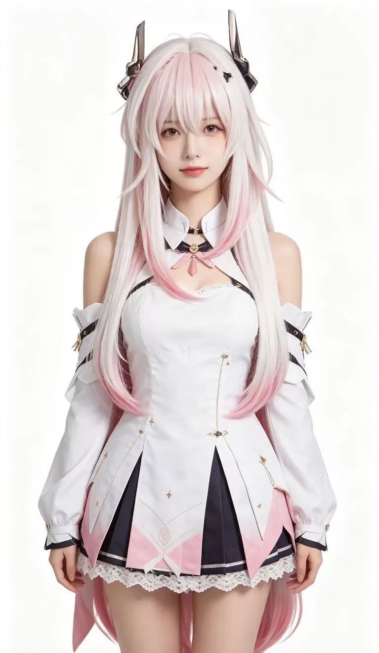 Arknights Civilight Eterna Cosplay-Perücke, Kunsthaar, Halloween-Kostüm, Verkleidung für Damen, Kostüm-Requisiten, Party-Perücke, inklusive Perückenkappe