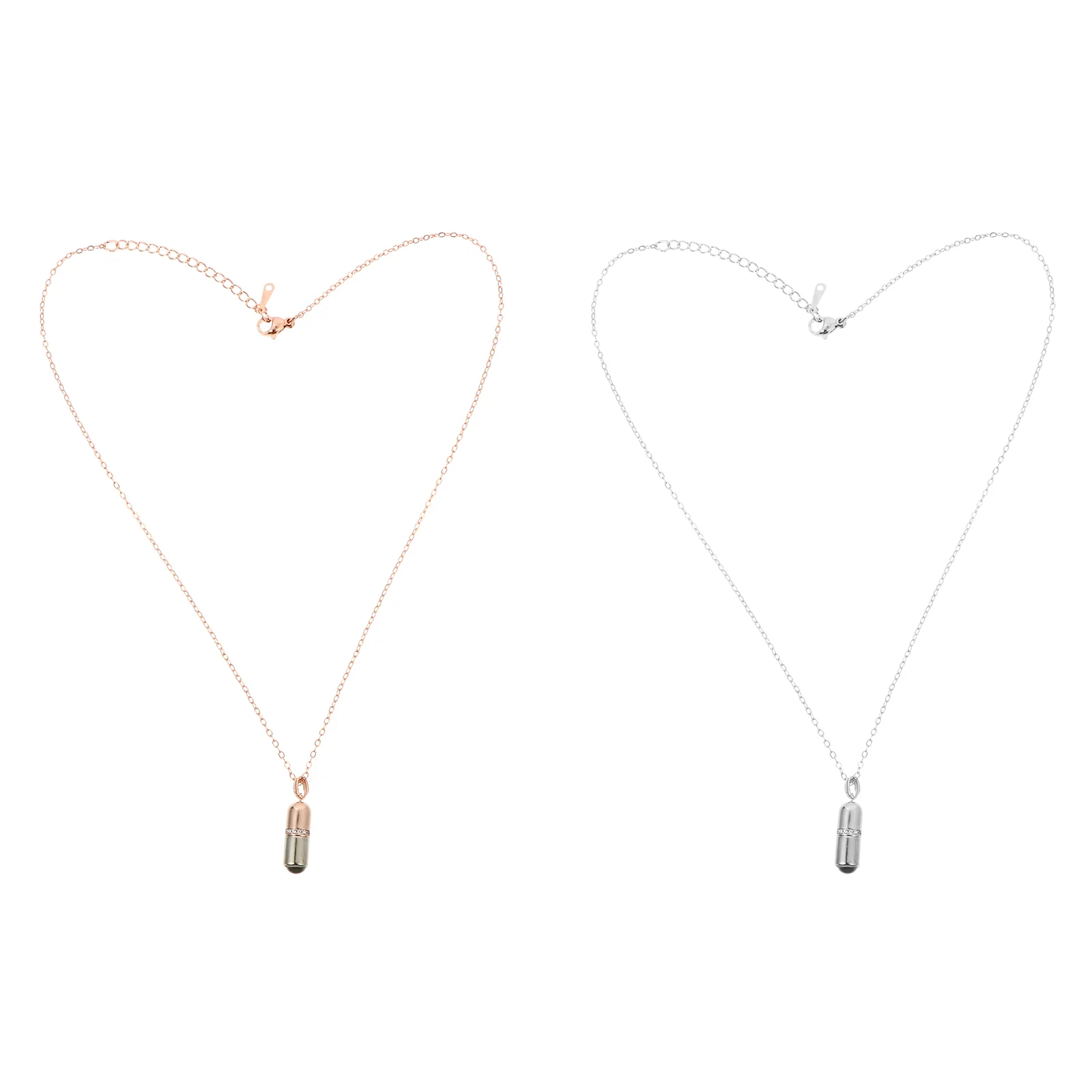 2 Pcs Romantic Love Cure Necklace Lovers Clavicle Copper Exquisite for Girlfriend